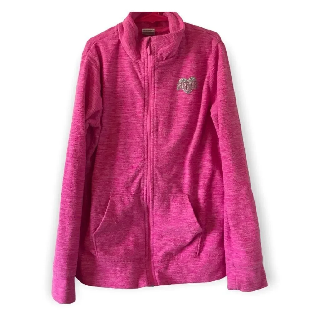 3/$15 Puma (girls) neon pink fleece sweater